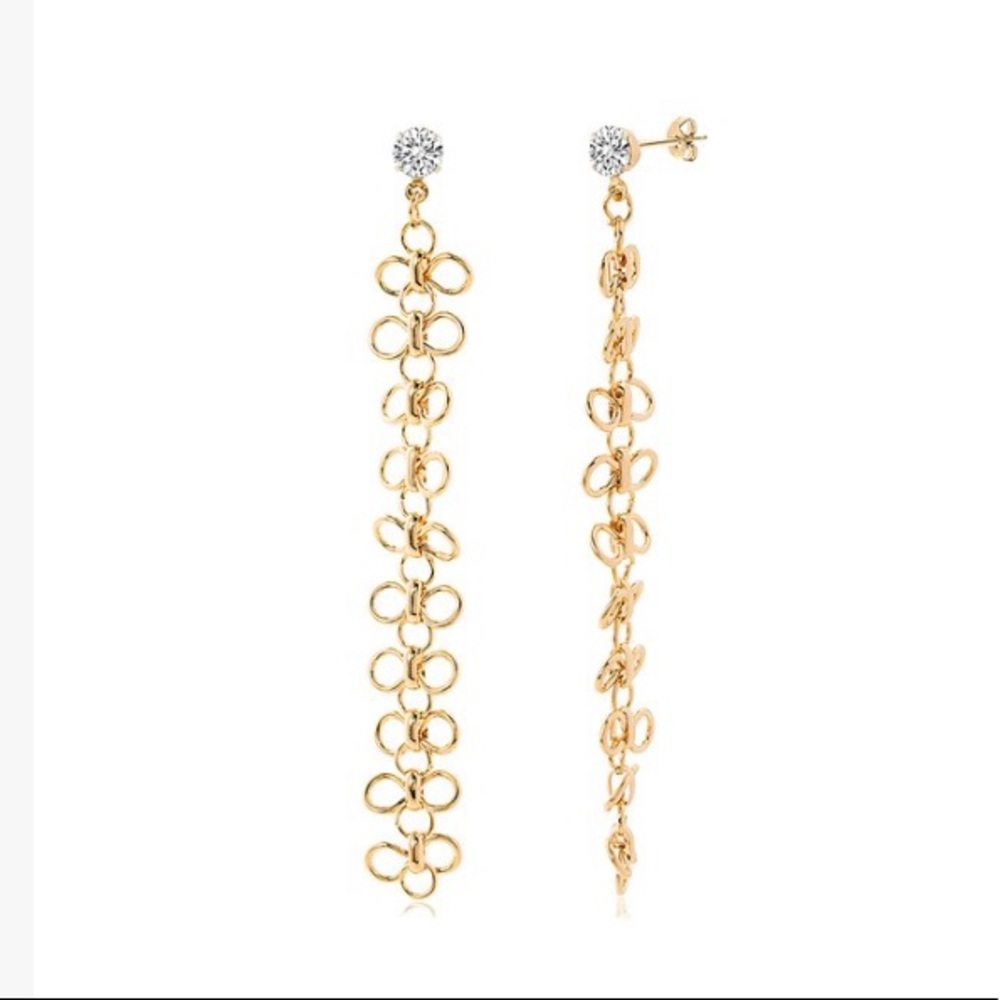 Gold Floral Drop Earrings